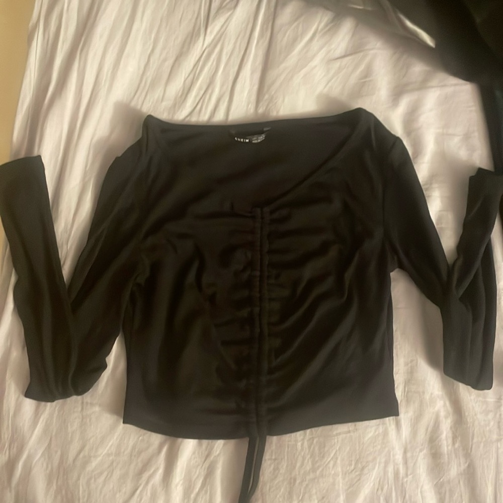 Small black crop top